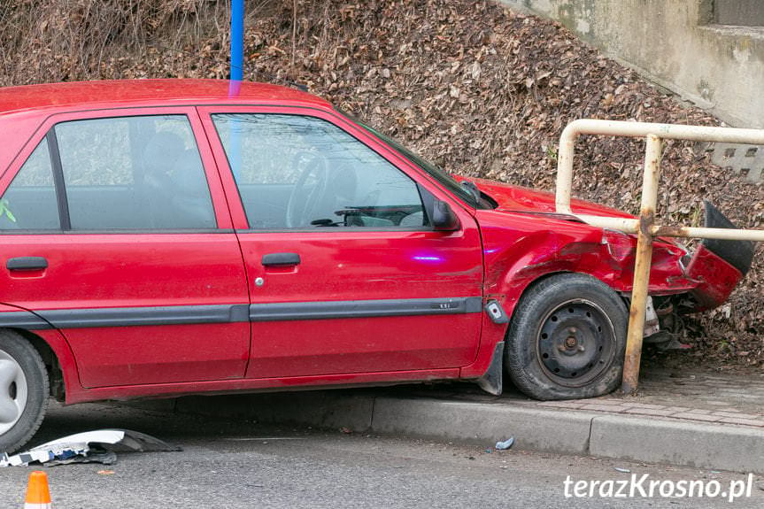 Zderzenie citroena z peugeotem w Krośnie