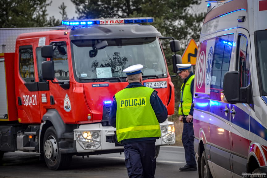 Zderzenie dwóch samochodów osobowych w Stalch 04.01.2020