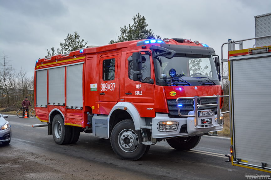 Zderzenie dwóch samochodów osobowych w Stalch 04.01.2020