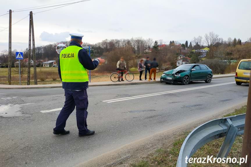 Zderzenie dwóch samochodów w Krościenku Wyżnym