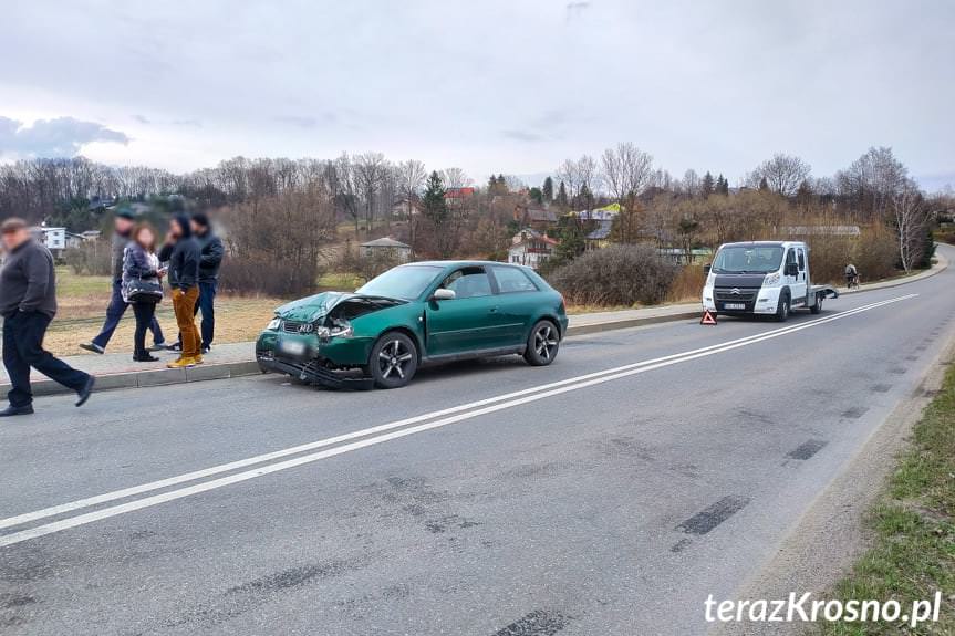 Zderzenie dwóch samochodów w Krościenku Wyżnym