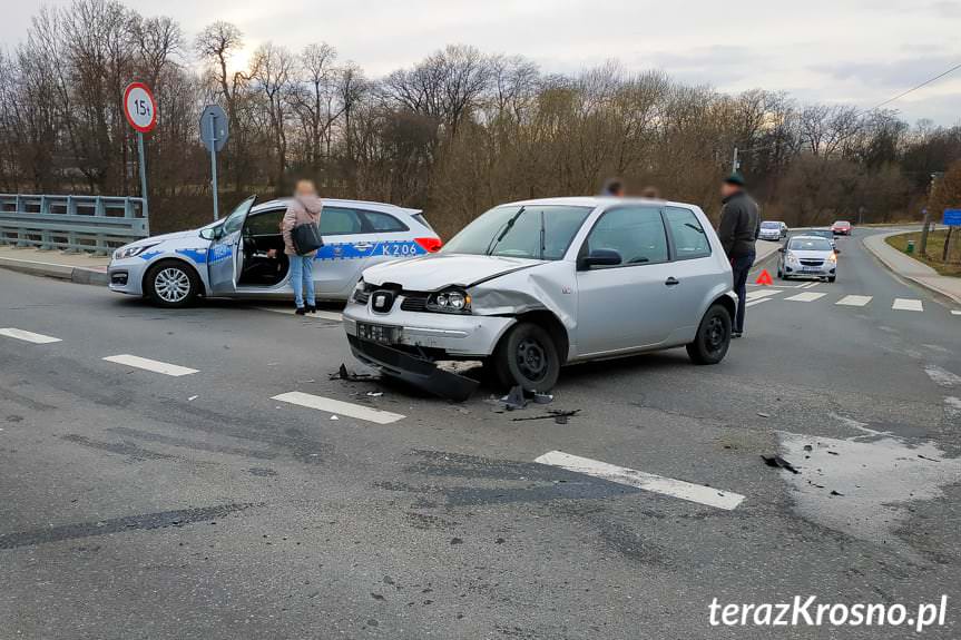 Zderzenie dwóch samochodów w Krościenku Wyżnym