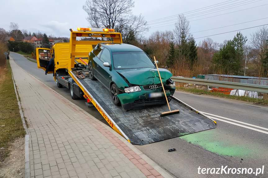 Zderzenie dwóch samochodów w Krościenku Wyżnym