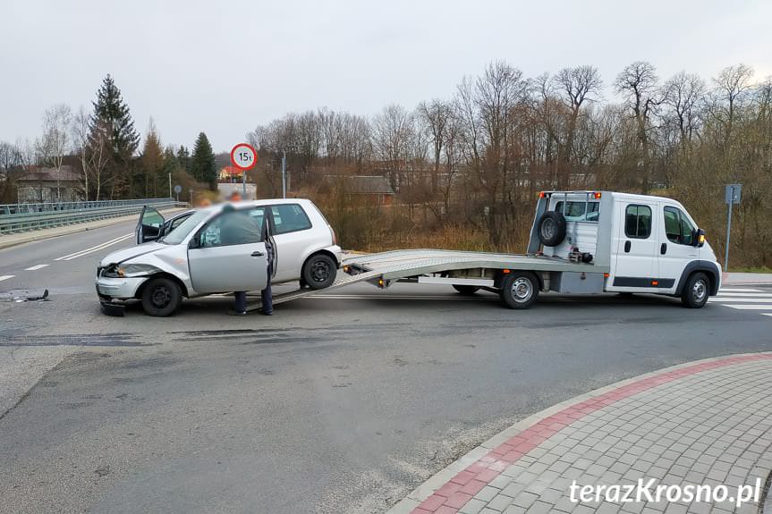 Zderzenie dwóch samochodów w Krościenku Wyżnym