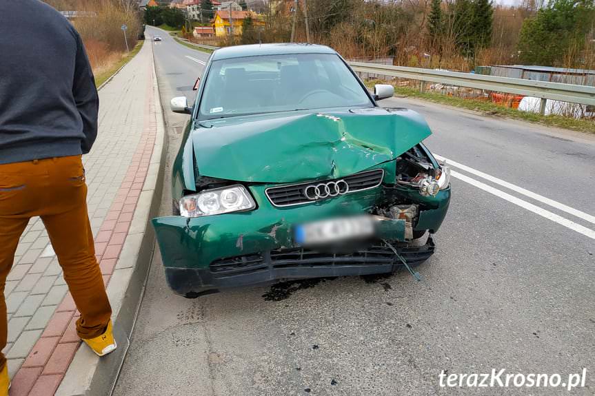 Zderzenie dwóch samochodów w Krościenku Wyżnym