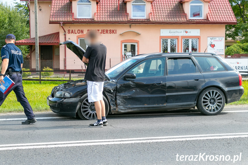 Zderzenie Forda i Audi w Łężanach