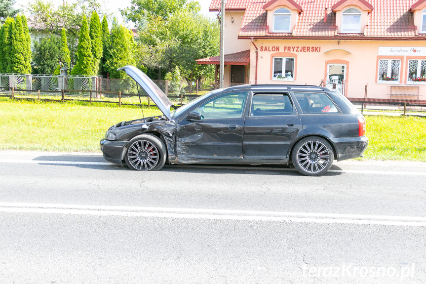 Zderzenie Forda i Audi w Łężanach