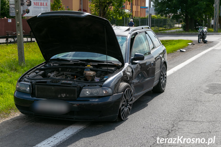 Zderzenie Forda i Audi w Łężanach