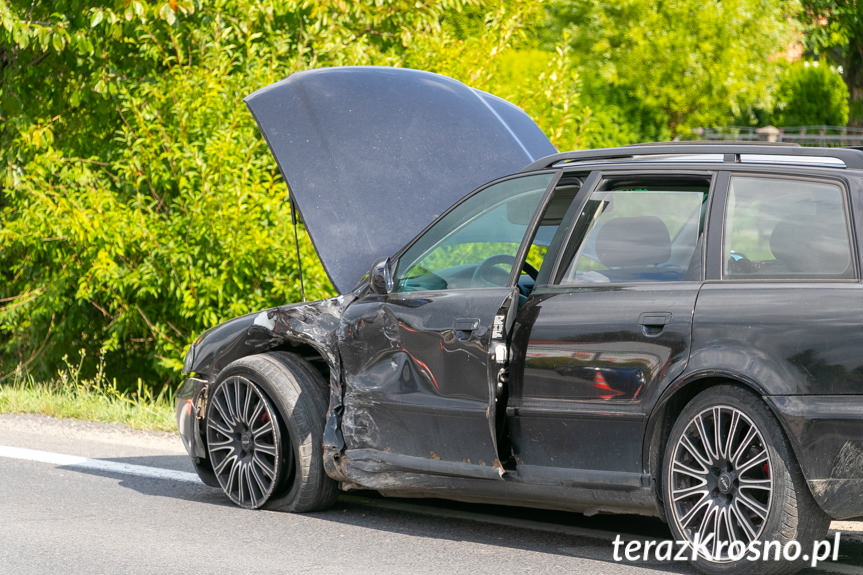 Zderzenie Forda i Audi w Łężanach