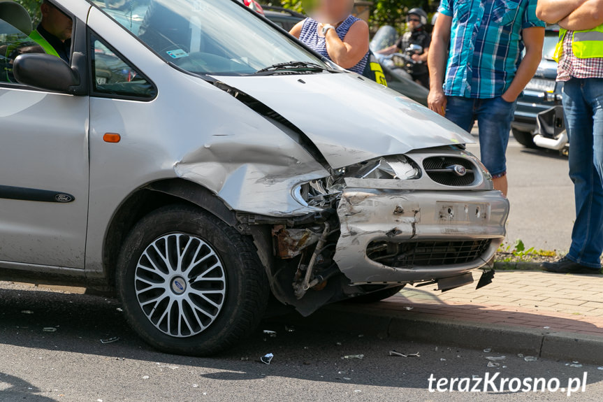 Zderzenie Forda i Audi w Łężanach