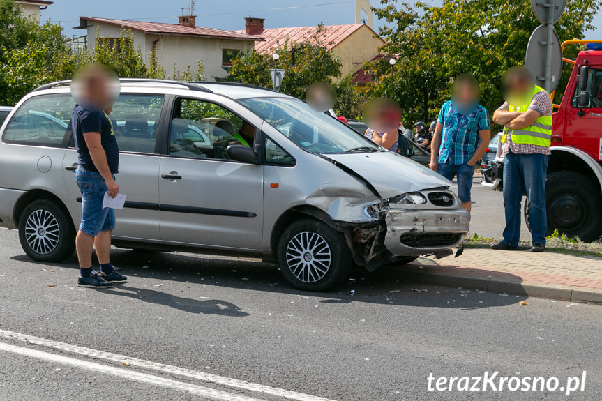 Zderzenie Forda i Audi w Łężanach