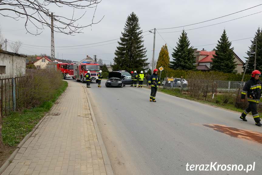 Zderzenie hondy i audi w Cergowej