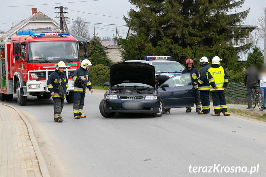 Zderzenie hondy i audi w Cergowej