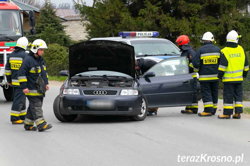 Zderzenie hondy i audi w Cergowej