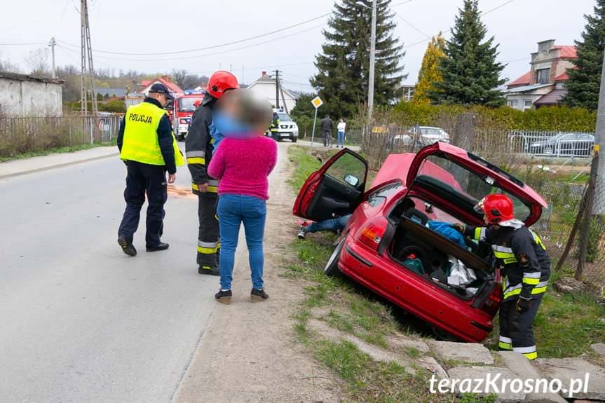 Zderzenie hondy i audi w Cergowej