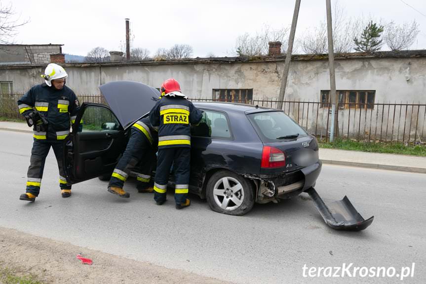 Zderzenie hondy i audi w Cergowej