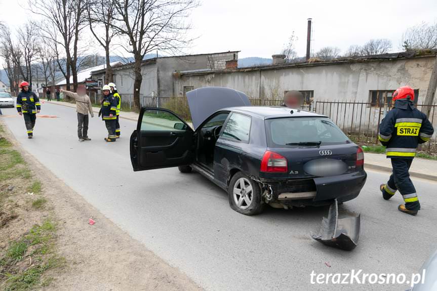 Zderzenie hondy i audi w Cergowej