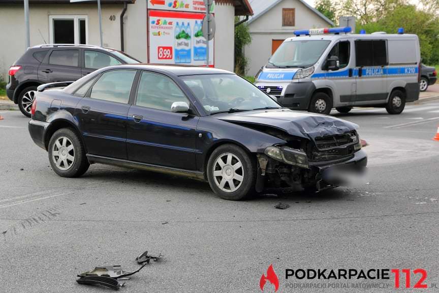 Zderzenie na rondzie w Krośnie