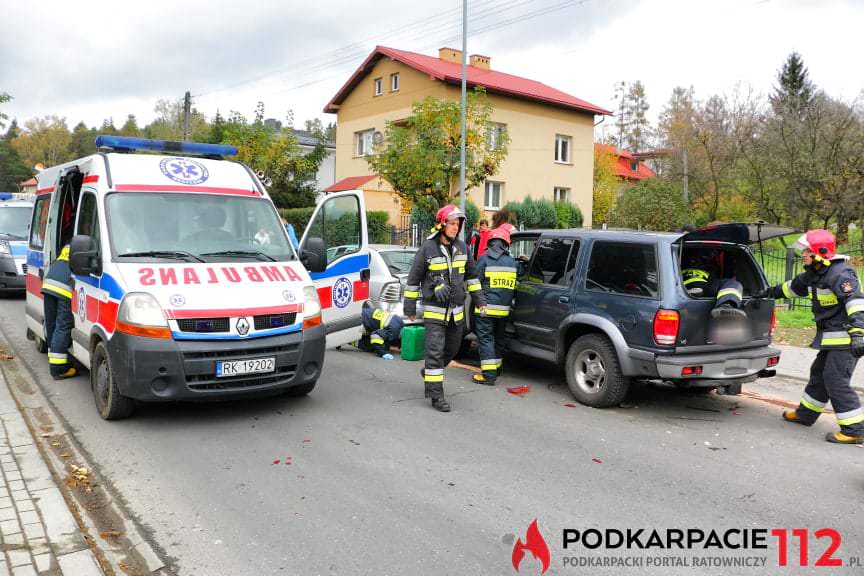 Zderzenie na ul. Żółkiewskiego w Krośnie