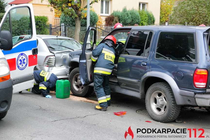 Zderzenie na ul. Żółkiewskiego w Krośnie