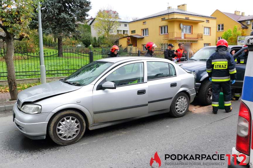 Zderzenie na ul. Żółkiewskiego w Krośnie