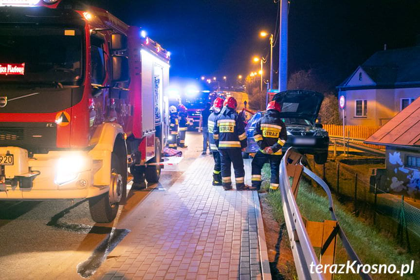 Zderzenie samochodów na Dukielskiej w Miejscu Piastowym