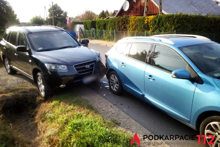 Zderzenie samochodów w Krościenku Wyżnym