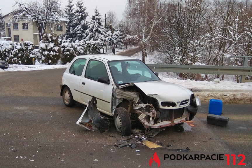 Zderzenie samochodów w Świerzowej Polskiej