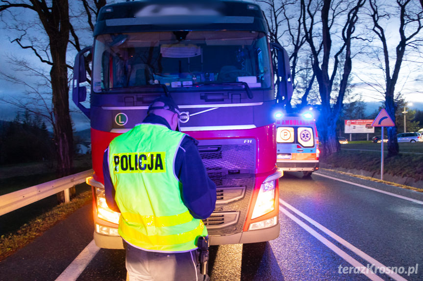 Zderzenie trzech samochodów ciężarowych w Zboiskach