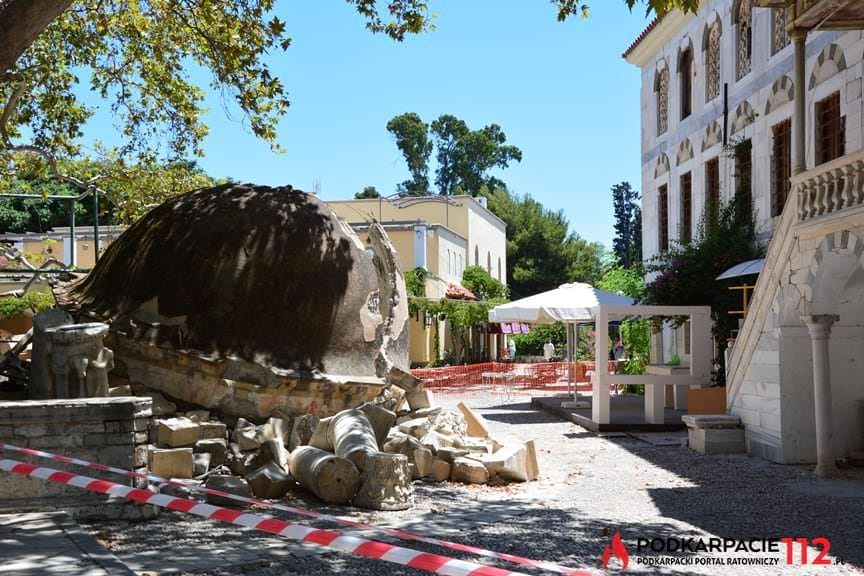 Zniszczenia po trzęsieniu ziemi na wyspie Kos