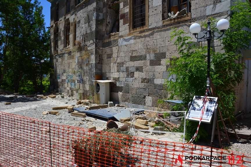 Zniszczenia po trzęsieniu ziemi na wyspie Kos