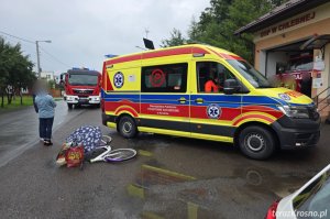Chlebna. Potrącenie rowerzystki