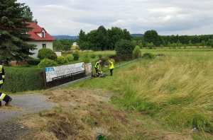 Iskrzynia. Wypadek z udziałem motocyklisty