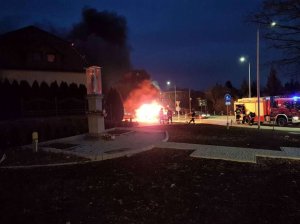 Krosno. Spłonął samochód osobowy