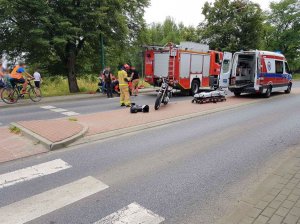 Zdarzenie drogowe na ulicy Zręcińskiej w Krośnie