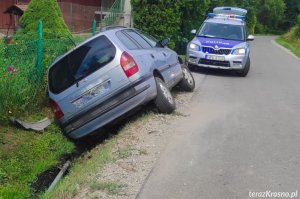 Pijany kierowca wylądował w rowie. Miał 3,5 promila