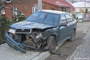 Posada Jaśliska. Zderzenie dwóch samochodów