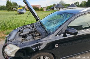 Potrącenie dziecka przez samochód w Przybówce