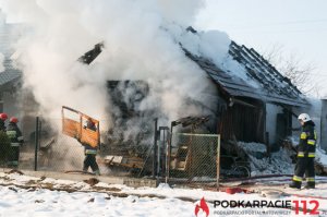 Pożar budynku gospodarczego w Dobieszynie