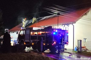 Pożar budynku gospodarczego w Łubnie Szlacheckim