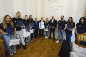 Siatkarki Karpat PANS Krosno z wizytą u prezydenta