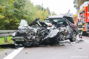 Wypadek na drodze krajowej nr 19 w Komborni