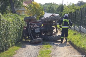 Wypadek traktorzysty w Faliszówce