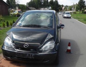 Zderzenie Mercedesa z Nissanem