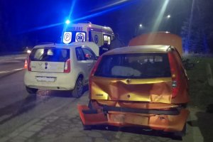 Zderzenie samochodów w Bliznem