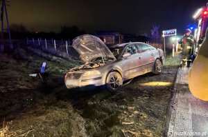 Zderzenie samochodu z pociągiem w Krośnie